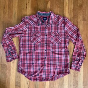 American Eagle Western Style Plaid Shirt